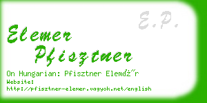 elemer pfisztner business card